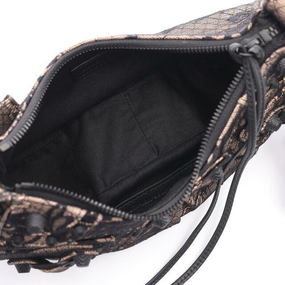 Balenciaga LE black beige canvas CAGOLE Shoulder Bag - Picture 3 of 6